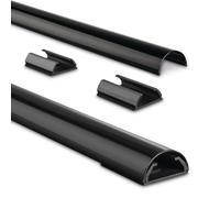 Hama Aluminium Cable Covers Grommets Semi-Circular, 110 X 3,3 X 1,8 cm, Black