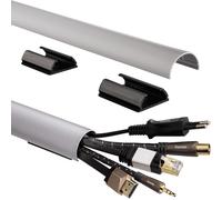 Hama Aluminium Cable Duct Kabel-Leiste Socket Wall Fußbodenkanal Floor TV PC
