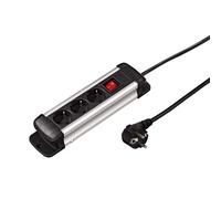 Hama Aluminum Power Strip 3-Way With Switch Holder 3M Cable