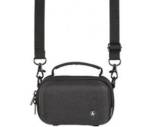 Hama Ambato Camera Case for System Camera and Video Camera 12 x 6 x 7 cm Hard Case for Hiking, Biking, Trekking, Hard Case with Belt Loop for Hanging and Carrying Handle Black