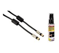 Hama Antenna Cable 1.5m 100db + TV Cleaner Coaxial Plug Coaxial Coupling LCD LED