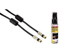 Hama Antenna Cable 1.5m 100db + TV Cleaner Coaxial Plug Coaxial Coupling LCD LED