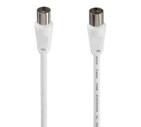 Hama Antenna Cable Coax Male To Coax Female 75Db 10 Metre White