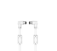 Hama Antenna Cable Coax Plug - Coax Socket 90 Degree 5m 90dB White
