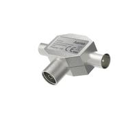 Hama Antenna Splitter, Coax Connector - 2 Coax Plugs, Metal