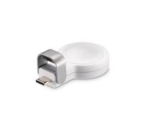 Hama Apple Watch Charger, Wireless Charger (MFI Certified, Suitable for All Apple Watches, Magnetic, USB C Charging Station, Soft Touch, Wireless Charging, Intelligent Charging), White