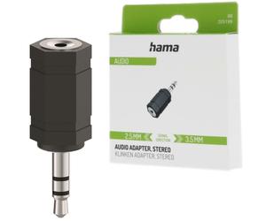 Hama Audio Adapter 2.5mm Jack Female to 3.5mm Jack Male, 1:1 Stereo