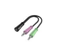Hama 00200351 Jack Audio Cable 2x Jack plug to 1x Jack socket Blac...