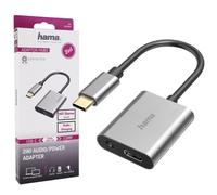 Hama 2in1 Audio Adapter Usb-C 3,5mm Jack Aux + Charging Power Smartphones