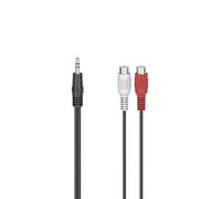Hama 205185 Audio Adapter 3.5mm Jack to 2x RCA Black