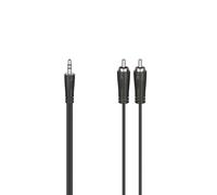 Hama Audio Cable, 3.5 mm Jack Plug - 2 RCA Plugs, Stereo, 1.5 m