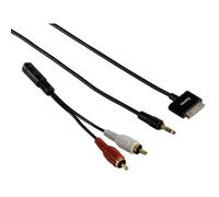Hama Audio Cable Adapter AUX 3.5mm Jack 30-Pin for Apple iPhone 4S 4 3GS iPod