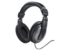 HAMA TV Hi-Fi Headphones Comfortable Over Ear Long Lead 2M Cable Black