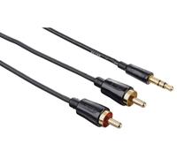 Hama AUX 3.5Mm Jack Cable > RCA Cable For Mobile Smartphone MP3 To TV HiFi
