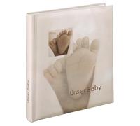 Hama "Baby" Feel Bookbound Album with 60 White Pages and Text on Two Pages, Sand, 29 x 32 cm