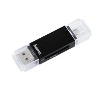 Hama USB 2.0 Basic OTG Card Reader for Smartphones and Tablets USB A/USB B Micro, SD, SDHC, SDXC, Micro SD, Micro SDHC