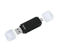 Hama Basic External Usb 2.0 Otg Card Reader Usb-A + Micro B Sd/Microsd Black Usb
