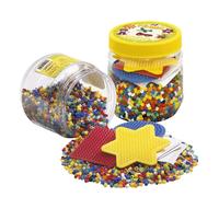 Hama Beads 4,000 Beads and Pegboard Tub, Yellow