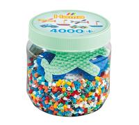 Hama Beads, 4000 Beads and 3 Pegboards in Tub, Green