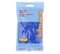 Hama Beads Bag | Approx. 1000 Midi Fuse Beads | Mosaic Decoration Arts & Craft for Creative Children Ages 5+ | Neon Blue