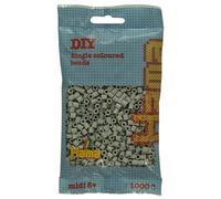 Hama Midi Fuse Beads Bag - approx. 1000 Mosaic Craft Beads for Children 5+ - Cloudy Grey