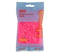 Hama Beads Bag | Approx. 1000 Midi Fuse Beads | Mosaic Decoration Arts & Craft for Creative Children Ages 5+ | Neon Fuchsia
