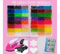 Hama Beads Box Embalagem Thermal mosaic Ferro Educação Beads, Ironing beads Fuse Beads Brinquedo DIY, 24 48 72 Cores 2.6MM 5MM 48 2.6mm EU iron