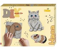 Hama Beads Gift Box - Cute Pets | Approx. 4.000 Fuse Beads, 2 Large Square Pegboards, Printed Design Sheet, Instructions & Ironing Paper | Mosaic Decoration Arts & Craft for Creative Children Ages 5+