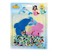 Hama Beads Mermaid and Dolphin Arts and Crafts Kit, Hama Fuse Beads Set - Mermaid and Dolphin Theme