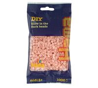 Hama 207-56 Beads - Night Glow Red (1000 Midi Beads),Multicolour