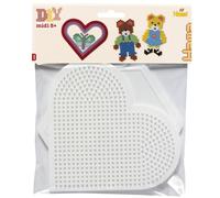Hama Beads Pegboard Large Heart and Hexagon