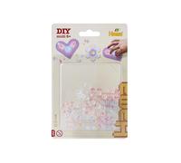 Hama Beads Small Blister Pack | 12 Hama gems (4 Transparent, 4 Light Blue and 4 Pastel Rose).