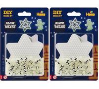 Hama Beads Small Blister Pack | Approx. 350 Fuse Beads, 1 Small Star Pegboard No. 270 & Ironing Paper (Pack of 2)