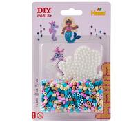 Hama Beads Small Blister Pack | Approx. 450 Beads, 1 Mermaid pegboard No. 332 and Ironing Paper.