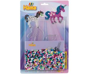 Hama Beads Unicorn Fantasy Horse Craft Kit 2000 Midi Beads Blister Pack Age 5+