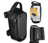 Hama Bicycle Frame Bag with Clear Phone Pocket for Top Tube Black