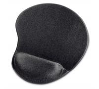 Hama Black Ergonomic Mouse Pad With Memory Foam Wrist Rest 54779
