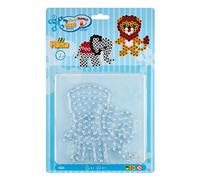 HAMA - Blister 2 Plates: Lion and Elephant: for Iron on Beads Size Maxi - Creative Activities