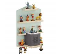Hama Blue Wooden Wall Shelf Floating Regal for Tonies Figuren Charging Station