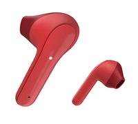 Hama Bluetooth Headphones Freedom Light (True Wireless in-ear headphones with microphone, earbuds with charging case, 28-hour battery life, wireless headphones voice control touch control) red