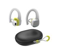 Hama Bluetooth® Headphones Spirit Athletics (True Wireless In-Ear Headphones with Ear Hooks, 35 Hours Battery, TWS, IPX5 Water-Resistant, Sweatproof, Button Control) White/Yellow