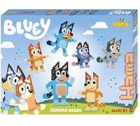 Hama Bluey Gift Box, Iron on Fuse Bead Set, 4000 Beads with 2 Square Pegboards, Design Sheet and Instructions, Ages 5+, Arts and Crafts for Children
