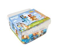 Hama Maxi Beads Bluey Craft Box - 900 Iron-On Fuse Beads, Large Pegboard, Design Sheet, String & Ironing Paper - Arts & Crafts Kit for Kids Ages 3+