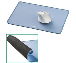 Hama Business Fabric Mouse Pad Soft Touch Flat 3mm Slim Anti-Slip Light Blue