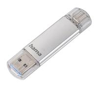 Hama 128Gb C-Laeta USB Stick USB-C USB A 3.1 Pen Drive silver #181073 (UK) BNIP