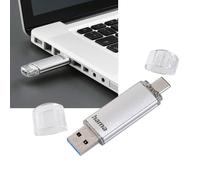 Hama C-Laeta 64Gb Usb-A/Usb-C Memory Pen Metal Casing Otg 40Mb/S Silver