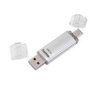 Hama 64Gb USB Flash Drive with USB 3.0 & USB 3.1 Type-C Silver, 00124163