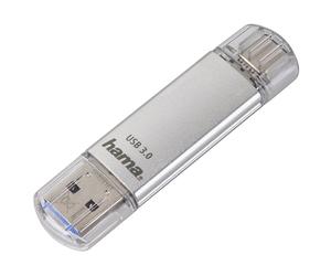 Hama C-Laeta USB flash drive 64 GB USB Type-A / USB Type-C 3.2 Gen 1 (3.1 Gen 1) Silver