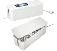 Hama Maxi Cable Box with Rubber Feet, 40 x 15.5 x 13.8 cm, White