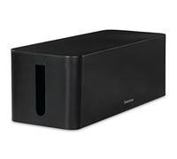 Hama Cable Box Maxi (Cable Box for Power Strip, Easy Cable Management, for Office, Desk, Home, Storage of Chargers, Hard Drives etc., with Rubber Feet) Black